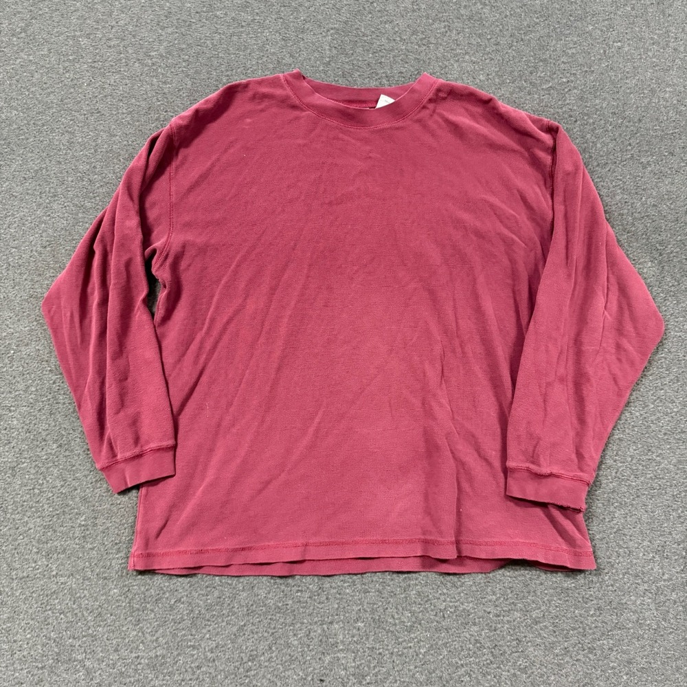 Vintage Arizona Waffle Thermal Shirt Mens Large Red Good Long Sleeve Cotton